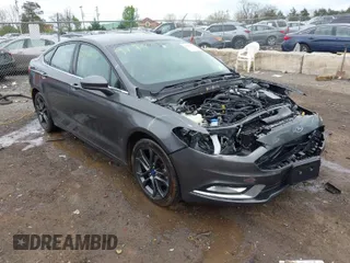 2018 Ford Fusion SE with VIN 3FA6P0HD5JR255697, listed as a IAAI auction lot 41902557 with 118,110 mi miles. Bid and sale history available at carsss.com. Image 1.