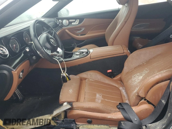 2018 Mercedes-Benz E-Class E 400 with VIN WDD1K6FB8JF046433, listed as a Copart auction lot 75609274 with 0 mi miles and Salvage Title. Bid and sale history available at carsss.com. Image 7.
