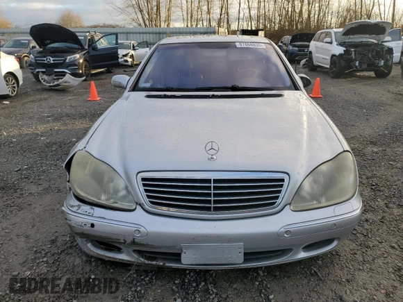 2001 Mercedes-Benz S 320/430/500 with VIN WDBNG70J01A180593, listed as a Copart auction lot 87868835 with 156,759 mi miles and Salvage Title. Bid and sale history available at carsss.com. Image 5.