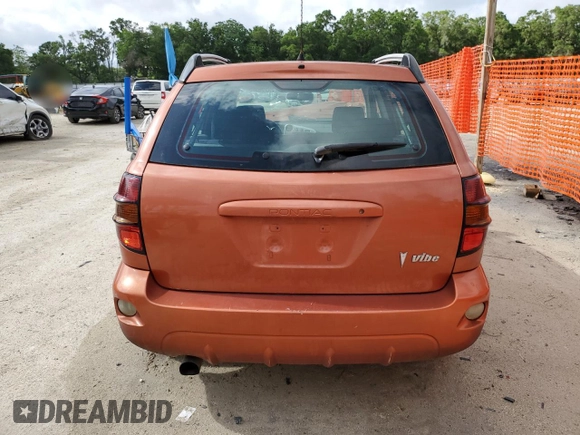 2005 Pontiac Vibe with VIN 5Y2SL63875Z409443, listed as a Copart auction lot 54958525 with 187,005 mi miles and Salvage title. Bid and sale history available at DreamBid. Image 6.