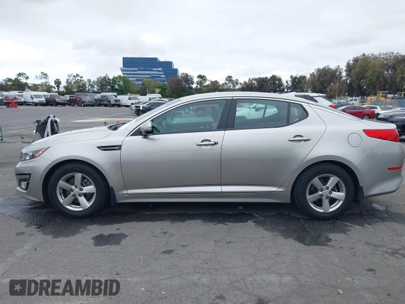 2015 Kia Optima LX with VIN KNAGM4A78F5584534, listed as a IAAI auction lot 42182927 with 63,225 mi miles and . Bid and sale history available at carsss.com. Image 14.
