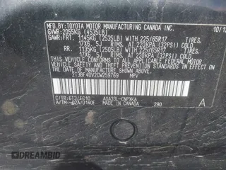 2012 Toyota RAV4 with VIN 2T3BF4DV2CW259769, listed as a IAAI auction lot 41845910 with 137,989 mi miles. Bid and sale history available at carsss.com. Image 9.