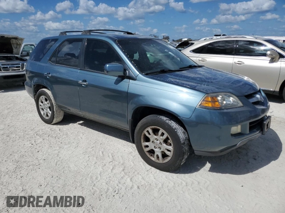 2005 Acura MDX Touring with VIN 2HNYD18695H552874, listed as a Copart auction lot 77090404 with 0 mi miles and Salvage Title. Bid and sale history available at carsss.com. Image 4.