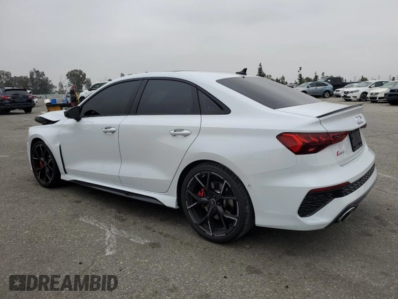 2023 Audi RS 3 z VIN WUAG4DGY2PA910584, wystawiony jako Copart lot #53393745 z przebiegiem 5 411 mil mil oraz Szkoda całkowita • Salvage title. Historia ofert i sprzedaży dostępna na DreamBid. Obrazek 2.