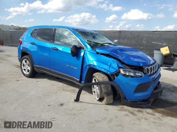 2023 Jeep Compass Sport with VIN 3C4NJDAN2PT510755, listed as a Copart auction lot 44611865 with 39,651 mi miles and Non repairable. Bid and sale history available at DreamBid. Image 4.