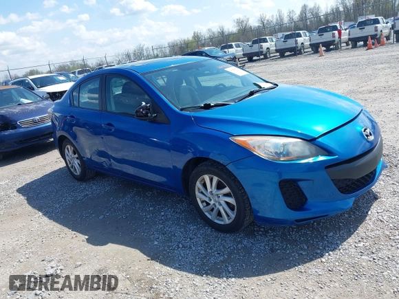 2012 Mazda Mazda3 i Touring with VIN JM1BL1V75C1535707, listed as a IAAI auction lot 41988579 with 168,560 mi miles. Bid and sale history available at carsss.com. Image 1.