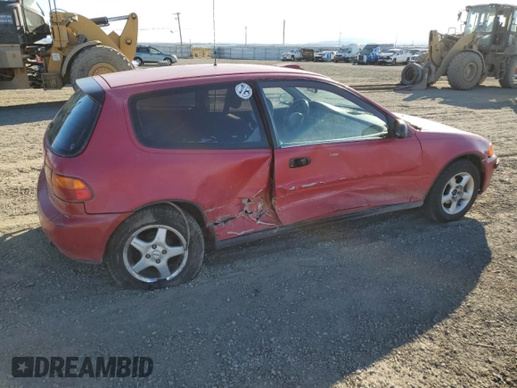 1993 Honda Civic CX with VIN 2HGEH2355PH542980, listed as a Copart auction lot 76941494 with 203,173 mi miles and Salvage Title. Bid and sale history available at DreamBid. Image 3.