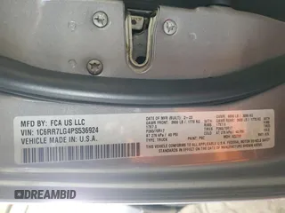 2023 Ram 1500 SLT z VIN 1C6RR7LG4PS536924, wystawiony jako Copart lot #51813395 z przebiegiem 29 903 mil mil oraz Nie do naprawy • Non repairable. Historia ofert i sprzedaży dostępna na DreamBid. Obrazek 12.