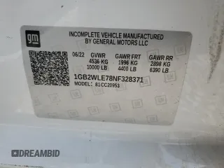 2022 Chevrolet Silverado 1500 with VIN 1GB2WLE78NF328371, listed as a Copart auction lot 53753955 with 70,645 mi miles and Salvage Title. Bid and sale history available at DreamBid. Image 12.
