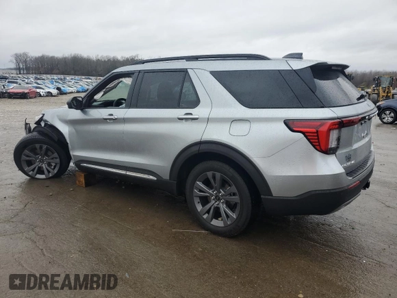 2025 Ford Explorer Active with VIN 1FMUK8DH0SGA67844, listed as a Copart auction lot 43166895 with 1,619 mi miles and Salvage Title. Bid and sale history available at carsss.com. Image 2.