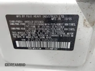 2016 Subaru Forester 2.5i Premium with VIN JF2SJADC3GH502031, listed as a IAAI auction lot 42086484 with 51,261 mi miles. Bid and sale history available at carsss.com. Image 9.