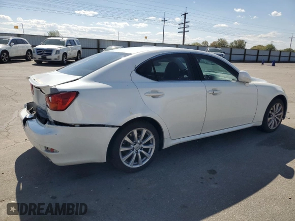 2006 Lexus IS 250 with VIN JTHCK262365001777, listed as a Copart auction lot 54920705 with 177,803 mi miles and Salvage title. Bid and sale history available at DreamBid. Image 3.