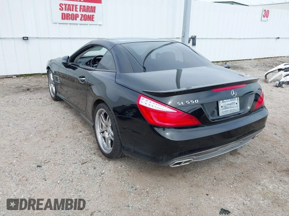 2013 Mercedes-Benz SL 550 with VIN WDDJK7DA7DF012407, listed as a IAAI auction lot 41680380 with 130,644 mi miles and . Bid and sale history available at DreamBid. Image 3.