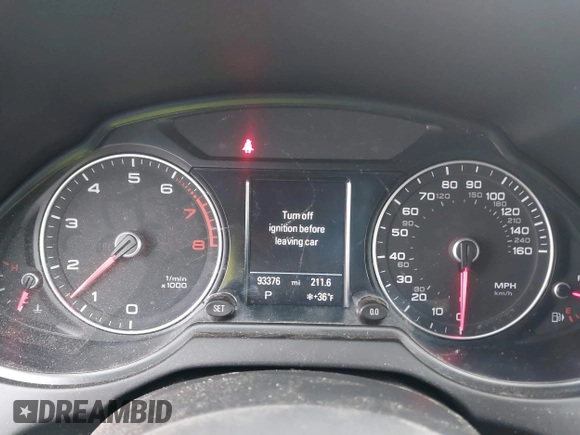 2015 Audi Q5 Premium Plus with VIN WA1DGAFP6FA081672, listed as a IAAI auction lot 41296139 with 93,376 mi miles. Bid and sale history available at carsss.com. Image 7.