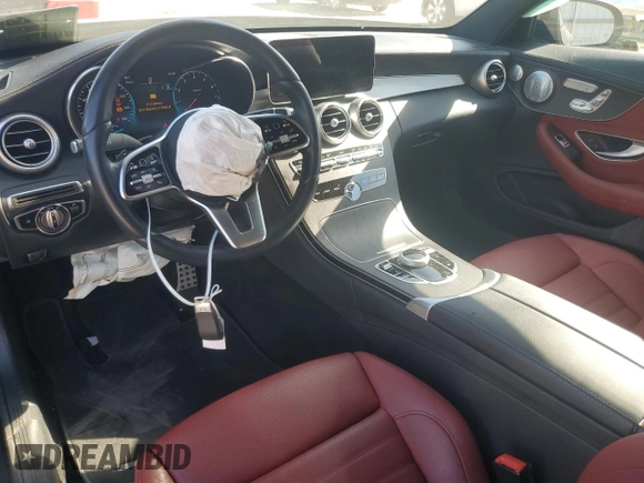 2023 Mercedes-Benz C 300 with VIN W1KWJ8DB8PG126048, listed as a Copart auction lot 60347215 with 46,304 mi miles and Salvage title. Bid and sale history available at DreamBid. Image 8.