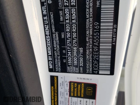 2015 Mercedes-Benz GL-Class GL 350 BlueTEC with VIN 4JGDF2EE9FA555169, listed as a Copart auction lot 57354533 with 84,126 mi miles. Bid and sale history available at carsss.com. Image 15.