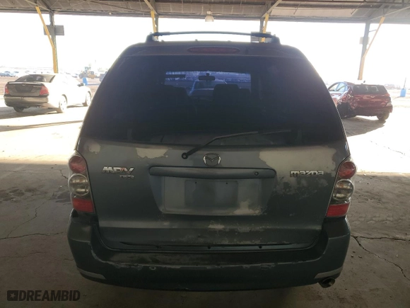 2005 Mazda MPV LX with VIN JM3LW28A650544456, listed as a Copart auction lot 82192414 with 201,009 mi miles and Salvage Title. Bid and sale history available at carsss.com. Image 6.