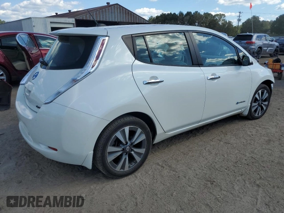 2016 Nissan LEAF S with VIN 1N4BZ0CP8GC309303, listed as a Copart auction lot 71100714 with 35,129 mi miles and Salvage Title. Bid and sale history available at carsss.com. Image 3.