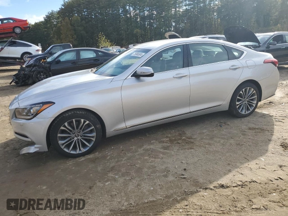 2017 Genesis G80 3.8L with VIN KMHGN4JE2HU201321, listed as a Copart auction lot 75986504 with 79,064 mi miles and Salvage Title. Bid and sale history available at carsss.com. Image 1.