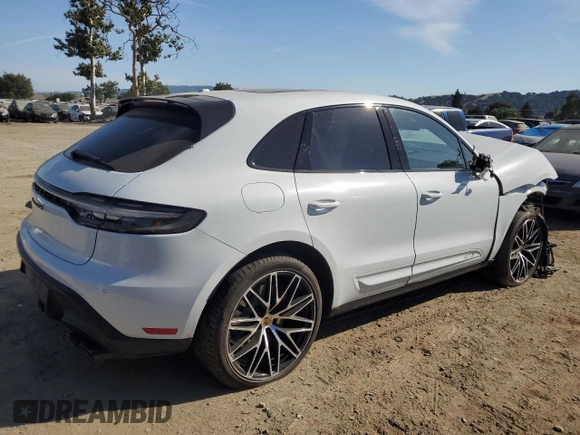2023 Porsche Macan GTS with VIN WP1AF2A58PLB57985, listed as a Copart auction lot 60368535 with 25,849 mi miles and Salvage title. Bid and sale history available at DreamBid. Image 3.