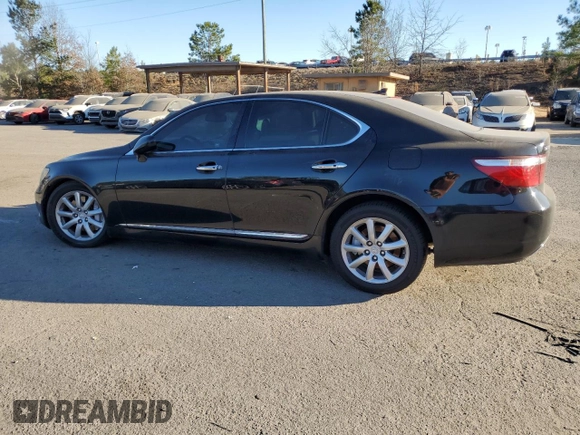 2009 Lexus LS 460 with VIN JTHCL46F095004555, listed as a Copart auction lot 46219955 with 180,794 mi miles and Salvage title. Bid and sale history available at DreamBid. Image 2.