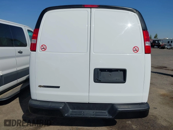 2023 Chevrolet Express Cargo with VIN 1GCWGAFP9P1211380, listed as a IAAI auction lot 42654475 with 58,429 mi miles and . Bid and sale history available at DreamBid. Image 17.
