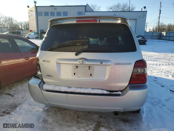 2007 Toyota Highlander with VIN JTEHD21A270048597, listed as a Copart auction lot 87587725 with 97,815 mi miles and Salvage Title. Bid and sale history available at carsss.com. Image 6.