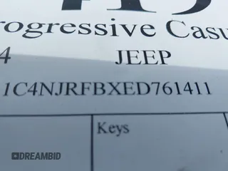 2014 Jeep Patriot Latitude with VIN 1C4NJRFBXED761411, listed as a IAAI auction lot 41914086 with Not Provided miles. Bid and sale history available at carsss.com. Image 9.