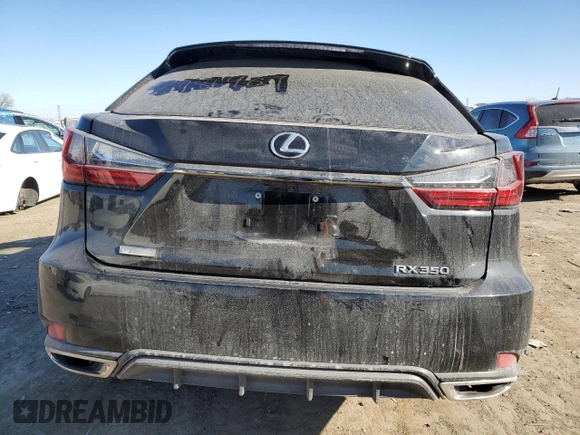 2021 Lexus RX 350 F Sport with VIN 2T2SZMDAXMC285354, listed as a Copart auction lot 42244595 with 41,779 mi miles and Salvage title. Bid and sale history available at DreamBid. Image 6.