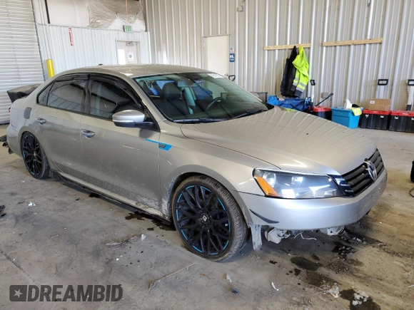 2013 Volkswagen Passat Wolfsburg Edition with VIN 1VWAP7A3XDC009100, listed as a Copart auction lot 89315075 with 143,125 mi miles and Salvage Title. Bid and sale history available at carsss.com. Image 4.
