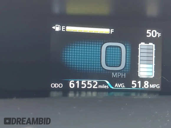 2022 Toyota Prius L Eco with VIN JTDKAMFU2N3154674, listed as a IAAI auction lot 41977505 with 61,552 mi miles and . Bid and sale history available at DreamBid. Image 16.