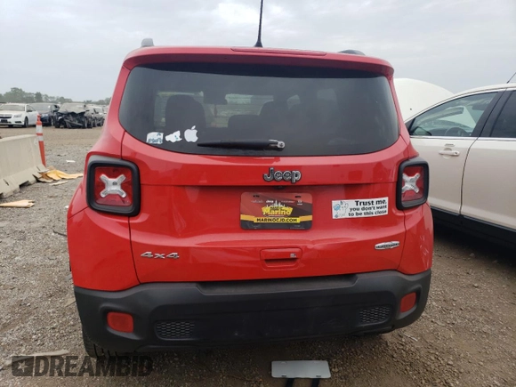 2018 Jeep Renegade Altitude with VIN ZACCJBBB1JPH82986, listed as a Copart auction lot 62943603 with 46,771 mi miles and Salvage title. Bid and sale history available at DreamBid. Image 6.
