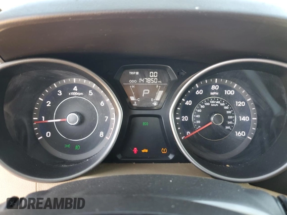 2013 Hyundai Elantra Limited with VIN 5NPDH4AE7DH179786, listed as a Copart auction lot 52531825 with 147,850 mi miles and Salvage Title. Bid and sale history available at DreamBid. Image 9.