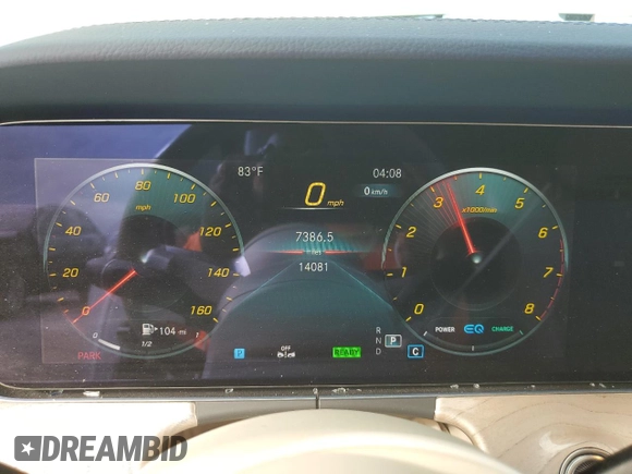 2021 Mercedes-Benz E 450 with VIN W1K1K5JB8MF157053, listed as a Copart auction lot 77119904 with 14,081 mi miles and Salvage title. Bid and sale history available at DreamBid. Image 9.
