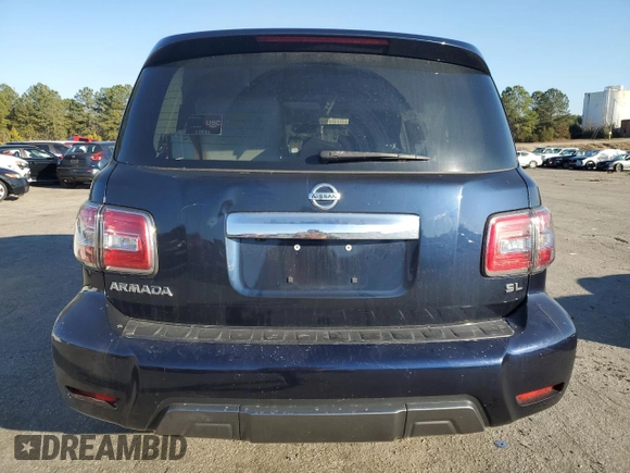 2020 Nissan Armada SL with VIN JN8AY2ND4L9109098, listed as a Copart auction lot 87812305 with 88,339 mi miles and Salvage Title. Bid and sale history available at carsss.com. Image 6.