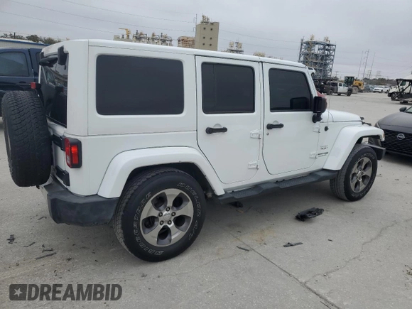 2018 Jeep Wrangler JK Unlimited Sahara with VIN 1C4BJWEG2JL898583, listed as a Copart auction lot 41804435 with 72,922 mi miles and Salvage Title. Bid and sale history available at carsss.com. Image 3.