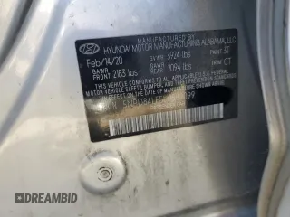 2020 Hyundai Elantra SEL with VIN 5NPD84LF5LH589099, listed as a Copart auction lot 61790105 with 99,990 mi miles and Salvage title. Bid and sale history available at DreamBid. Image 13.