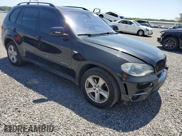 2011 BMW X5 35d with VIN 5UXZW0C58BL662048, listed as a Copart auction lot 55648975 with 166,291 mi miles and Salvage title. Bid and sale history available at DreamBid. Image 4.