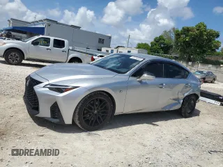 2023 Lexus IS 350 F Sport with VIN JTHGZ1B2XP5067726, listed as a Copart auction lot 60739265 with 41,105 mi miles and Salvage title. Bid and sale history available at DreamBid. Image 1.