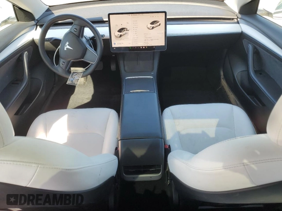 2022 Tesla Model 3 with VIN 5YJ3E1EAXNF203914, listed as a Copart auction lot 46982935 with 70,766 mi miles and Salvage Title. Bid and sale history available at DreamBid. Image 8.