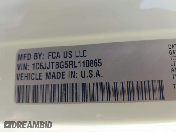 2024 Jeep Gladiator Rubicon z VIN 1C6JJTBG5RL110865, wystawiony jako IAAI lot #42104829 z przebiegiem 6 815 mil mil oraz . Historia ofert i sprzedaży dostępna na DreamBid. Obrazek 9.