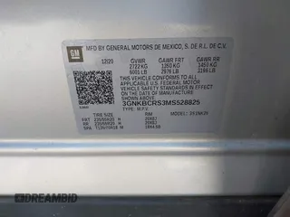2021 Chevrolet Blazer LT z VIN 3GNKBCRS3MS528825, wystawiony jako IAAI lot #41756446 z przebiegiem 104 053 mil mil oraz . Historia ofert i sprzedaży dostępna na DreamBid. Obrazek 9.