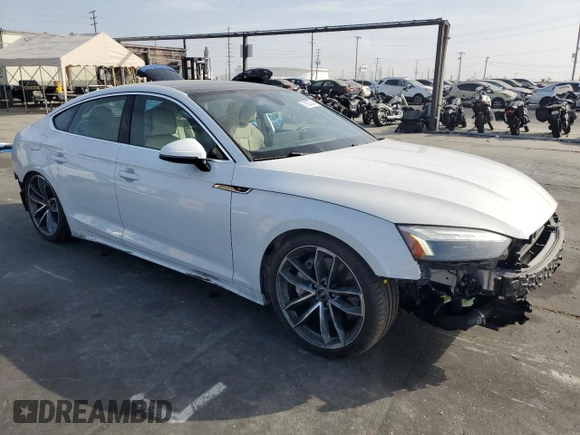 2023 Audi A5 Sportback S line Premium z VIN WAUDACF5XPA046455, wystawiony jako Copart lot #75923694 z przebiegiem 13 480 mil mil oraz Szkoda całkowita • Salvage title. Historia ofert i sprzedaży dostępna na DreamBid. Obrazek 4.