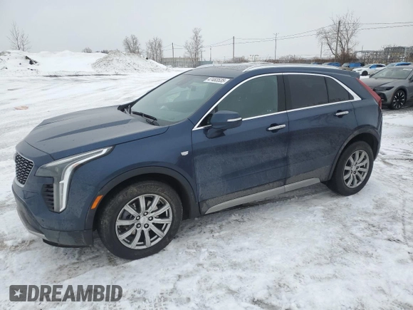 2022 Cadillac XT4 AWD Premium Luxury with VIN 1GYFZDR45NF153100, listed as a Copart auction lot 47483535 with 46,616 mi miles and Salvage Title. Bid and sale history available at carsss.com. Image 1.