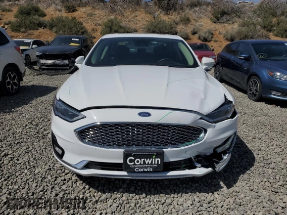 2019 Ford Fusion Titanium with VIN 3FA6P0D92KR184851, listed as a Copart auction lot 52154705 with 62,652 mi miles and Salvage Title. Bid and sale history available at carsss.com. Image 5.