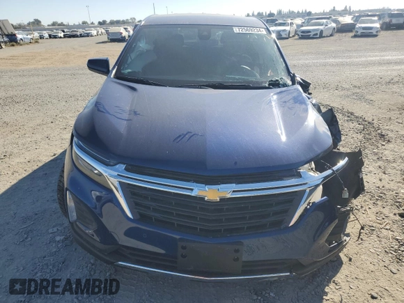 2022 Chevrolet Equinox LT with VIN 3GNAXKEV4NL295878, listed as a Copart auction lot 72569234 with 14,493 mi miles and Salvage Title. Bid and sale history available at DreamBid. Image 5.