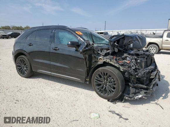 2024 Cadillac XT4 FWD Sport with VIN 1GYFZER42RF171372, listed as a Copart auction lot 76884714 with Not provided miles and Salvage title. Bid and sale history available at DreamBid. Image 4.