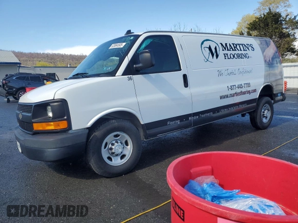 2017 Chevrolet Express Cargo with VIN 1GCWGBFF8H1109759, listed as a Copart auction lot 52884505 with 100,016 mi miles and Salvage title. Bid and sale history available at DreamBid. Image 1.