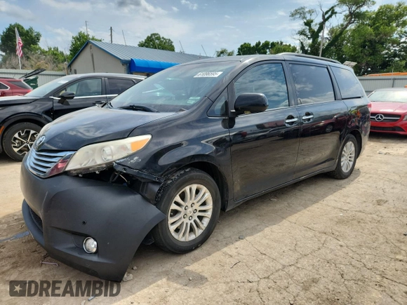 2011 Toyota Sienna XLE AAS with VIN 5TDYK3DC5BS081015, listed as a Copart auction lot 61096595 with 291,855 mi miles and Salvage title. Bid and sale history available at DreamBid. Image 1.