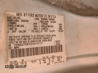 2002 Ford Explorer Sport XLS с VIN 1FMZU70E72UD13117, выставлен на аукционе Copart как лот 73054474 с пробегом 246 433 миль миль и Списание • Salvage title. История ставок и продаж доступна на DreamBid. Изображение 12.